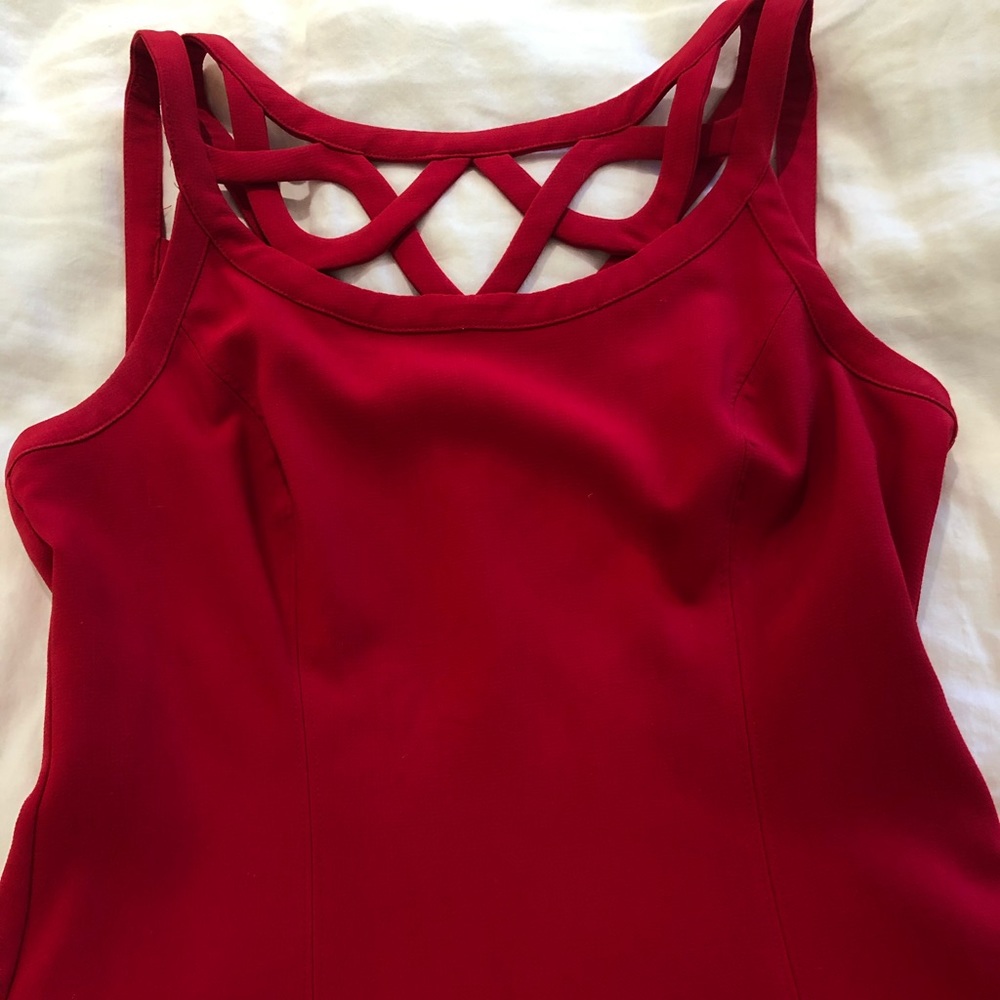 Red a-line dress